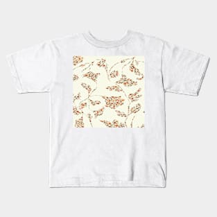 floral pattern on cream no 2 Kids T-Shirt